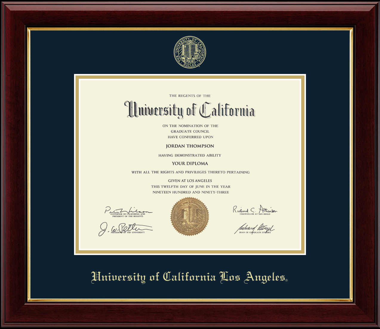 Gold 8.5 x 11 Campus Images OH990GED Xavier University Embossed Diploma Frame 