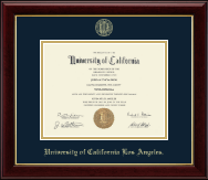University of California Los Angeles Gold Embossed Diploma Frame in Gallery