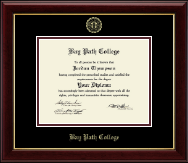 Bay Path College Gold Embossed Diploma Frame in Gallery