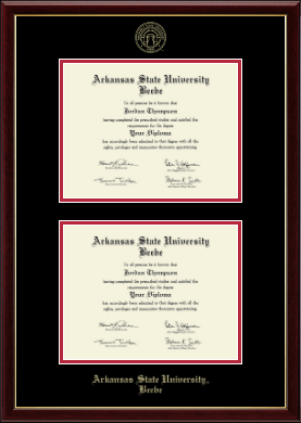 Arkansas State University Beebe diploma frame - Double Diploma Frame in Galleria