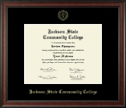 Jackson State Community College Gold Embossed Diploma Frame in Studio