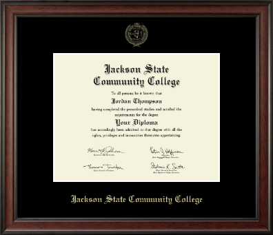 Jackson State Community College diploma frame - Gold Embossed Diploma Frame in Studio