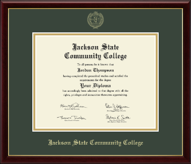 Jackson State Community College diploma frame - Gold Embossed Diploma Frame in Galleria
