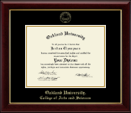 Oakland University diploma frame - Gold Embossed Diploma Frame in Gallery