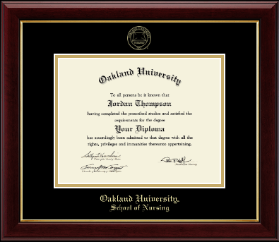 Oakland University diploma frame - Gold Embossed Diploma Frame in Gallery