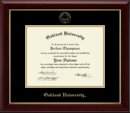 Gold Embossed Diploma Frame