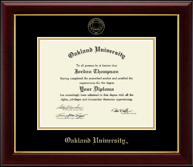 Oakland University diploma frame - Gold Embossed Diploma Frame in Gallery