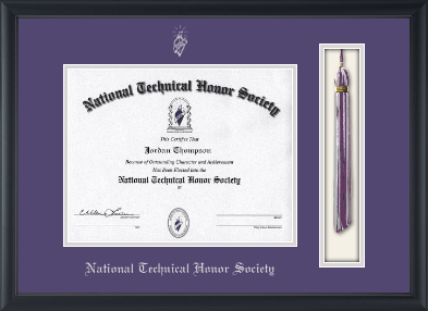 National Technical Honor Society certificate frame - Tassel & Cord Certificate Frame in Obsidian