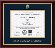 Mount Sinai School of Medicine diploma frame - Gold Embossed Diploma Frame in Gallery