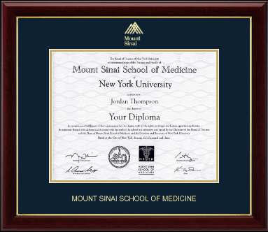 Mount Sinai School of Medicine diploma frame - Gold Embossed Diploma Frame in Gallery