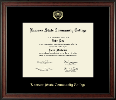 Lawson State Community College diploma frame - Gold Embossed Diploma Frame in Studio
