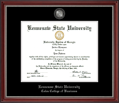 Kennesaw State University diploma frame - Pewter Masterpiece Medallion Diploma Frame in Kensington Silver