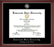 Kennesaw State University Pewter Masterpiece Medallion Diploma Frame in Kensington Silver