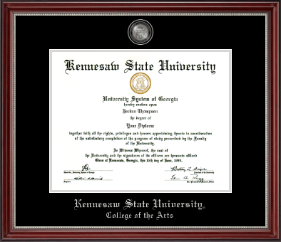 Kennesaw State University diploma frame - Pewter Masterpiece Medallion Diploma Frame in Kensington Silver