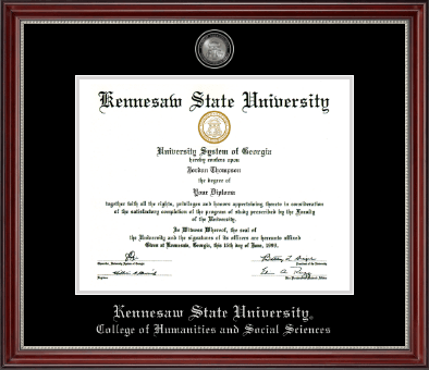 Kennesaw State University diploma frame - Pewter Masterpiece Medallion Diploma Frame in Kensington Silver