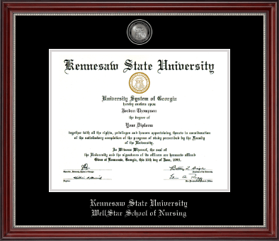Kennesaw State University diploma frame - Pewter Masterpiece Medallion Diploma Frame in Kensington Silver