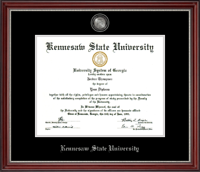 Kennesaw State University diploma frame - Pewter Masterpiece Medallion Diploma Frame in Kensington Silver