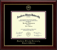 Southern Illinois University Carbondale Gold Embossed Diploma Frame in Gallery
