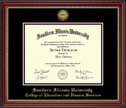 Southern Illinois University Carbondale diploma frame - Gold Engraved Medallion Diploma Frame in Kensington Gold