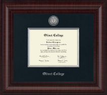 Olivet College Presidential Silver Engraved Diploma Frame in Premier