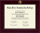 Cape Fear Community College Century Gold Engraved Diploma Frame in Cordova