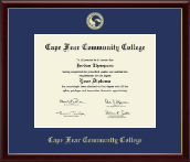 Cape Fear Community College diploma frame - Gold Embossed Diploma Frame in Galleria