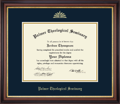 Palmer Theological Seminary diploma frame - Gold Embossed Diploma Frame in Regency Gold