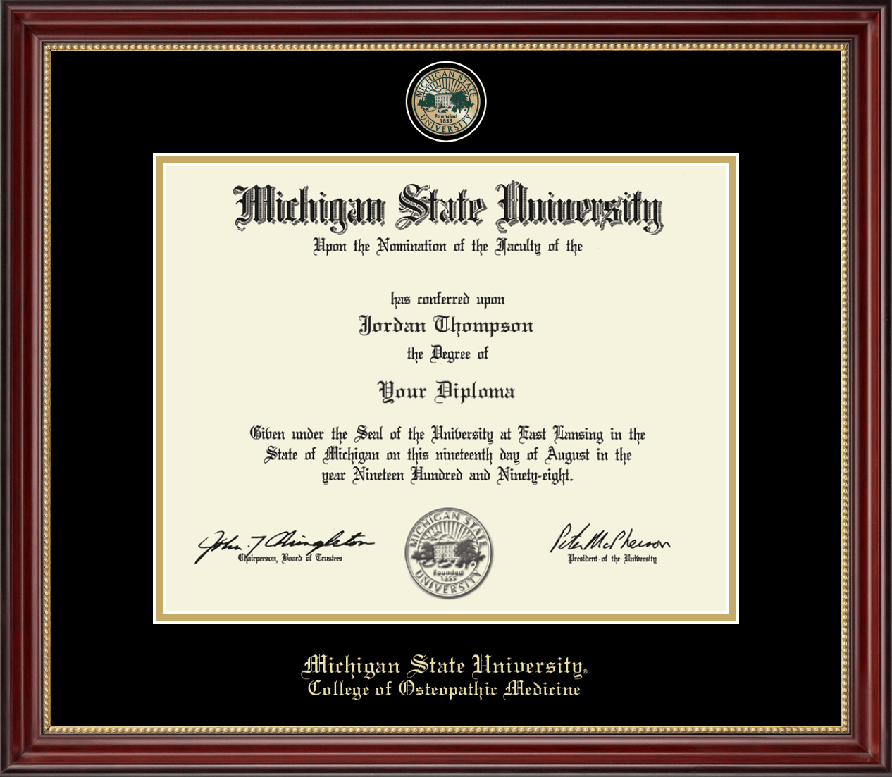 Gold Embossed Diploma Frame Union College in New York Document Size 12 x 9 Officially Licensed 2016 to Present Bachelor's 