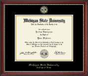 Michigan State University Masterpiece Medallion Diploma Frame in Kensington Gold