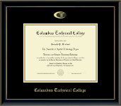 Columbus Technical College Gold Embossed Diploma Frame in Onexa Gold