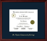 Saint Louis Community College  Florissant Valley Gold Embossed Diploma Frame in Camby