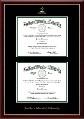 Southern Adventist University diploma frame - Double Diploma Frame in Galleria