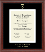 School of Professional Audio and Sound Gold Embossed Diploma Frame in Signature