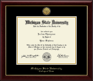 Michigan State University diploma frame - Gold Engraved Medallion Diploma Frame in Gallery