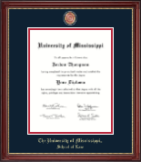 The University of Mississippi Masterpiece Medallion Diploma Frame in Kensington Gold
