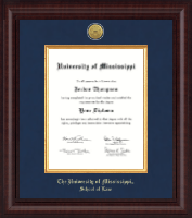 The University of Mississippi Presidential Gold Engraved Diploma Frame in Premier