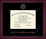 St. Clair County Community College Gold Embossed Diploma Frame in Academy