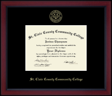 St. Clair County Community College diploma frame - Gold Embossed Diploma Frame in Academy