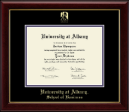 University at Albany State University of New York diploma frame - Gold Embossed Diploma Frame in Gallery
