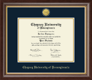 Cheyney University diploma frame - 23K Medallion Diploma Frame in Hampshire