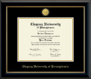 Cheyney University diploma frame - 23K Medallion Diploma Frame in Onyx Gold