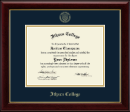 Ithaca College Gold Embossed Diploma Frame in Gallery