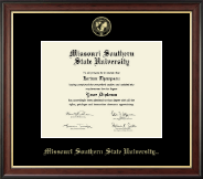 Missouri Southern State University diploma frame - Gold Embossed Diploma Frame in Studio Gold