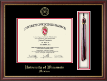 University of Wisconsin Madison Tassel Diploma Frame in Newport