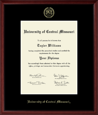 University of Central Missouri diploma frame - Gold Embossed Diploma Frame in Camby