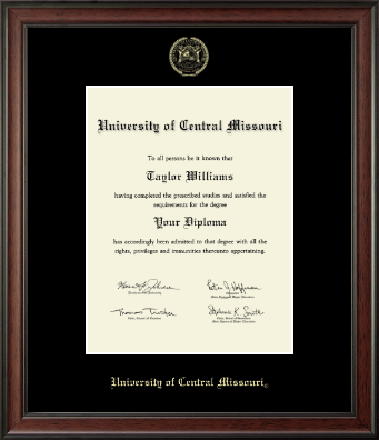 University of Central Missouri diploma frame - Embossed Diploma Frame in Studio