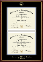 University of North Carolina Asheville diploma frame - Gold Embossed Double Diploma Frame in Galleria