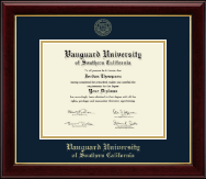 Vanguard University of Southern California Gold Embossed Diploma Frame in Gallery