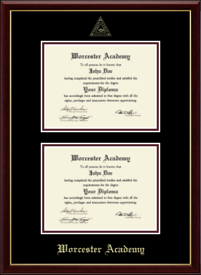 Worcester Academy diploma frame - Double Diploma Frame in Galleria