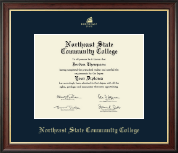 Northeast State Community College Gold Embossed Diploma Frame in Studio Gold